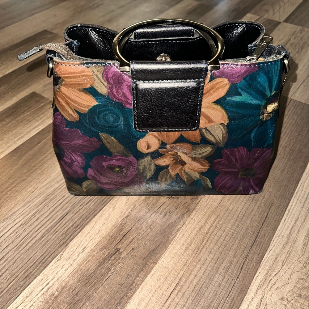 Patricia Nash Floral Leather Handbag with Removable Strap - Picture 3 of 13